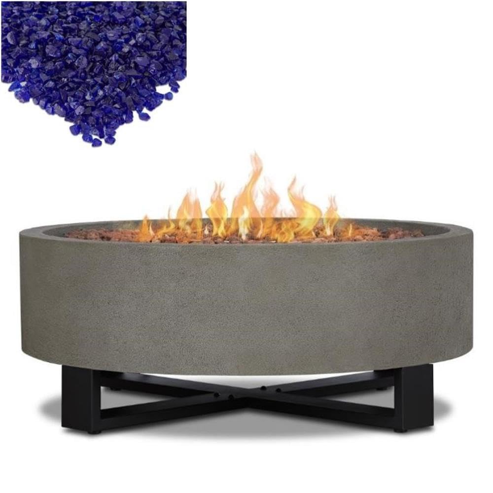 BBQGuys Signature Eldora 38-Inch Round Natural Gas Fire Bowl - Shade - 131NG-SHD