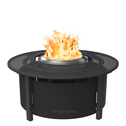 Breeo Smokeless Fire Pit to-Go Bundle (Y Series Stainless Steel, Outpost Grill & to Go Case) | 21 inch Smokeless Firepit for Outside | Ideal for