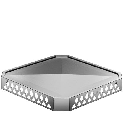 Breeo Smokeless Fire Pit to-Go Bundle (Y Series Stainless Steel, Outpost Grill & to Go Case) | 21 inch Smokeless Firepit for Outside | Ideal for