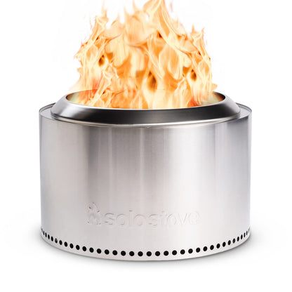 Breeo Smokeless Fire Pit to-Go Bundle (Y Series Stainless Steel, Outpost Grill & to Go Case) | 21 inch Smokeless Firepit for Outside | Ideal for