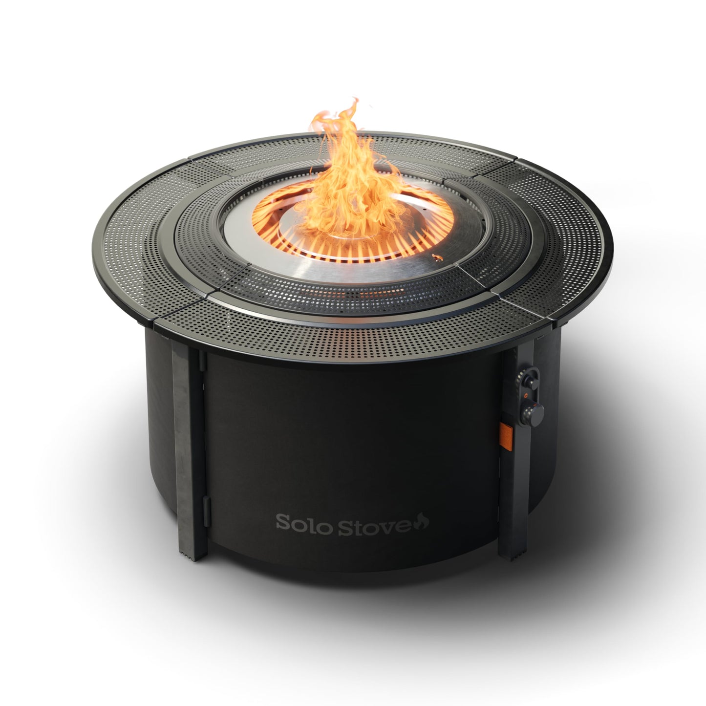 Breeo Smokeless Fire Pit to-Go Bundle (Y Series Stainless Steel, Outpost Grill & to Go Case) | 21 inch Smokeless Firepit for Outside | Ideal for