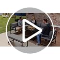 Outsunny Propane Gas Fire Pit Table, Outdoor Firepit with 43" Steel Tabletop and Lid, 50,000 BTU Pulse Ignition Fire Table w/Stainless Steel Burner